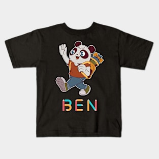 Einschulung Panda Ben Kids T-Shirt